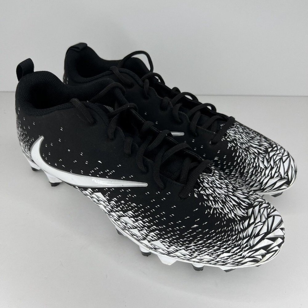 Nike Vapor Varsity Black and White Low Top Football Turf Cleats Men's Size 13 - Picture 2 of 9